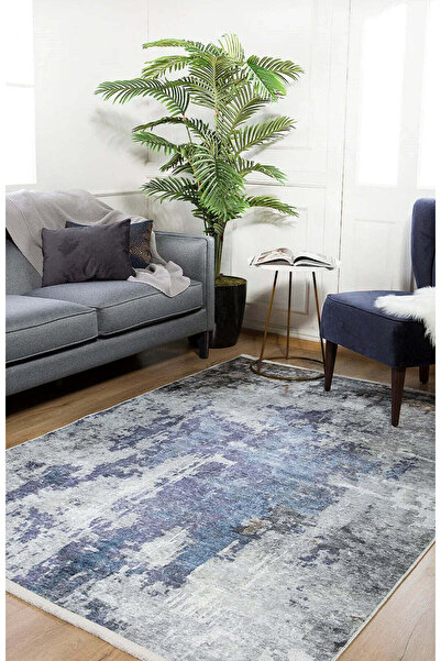 halinet Halı.Net White Modern Washable Non-Slip Living Room Carpet Haln-Hln788