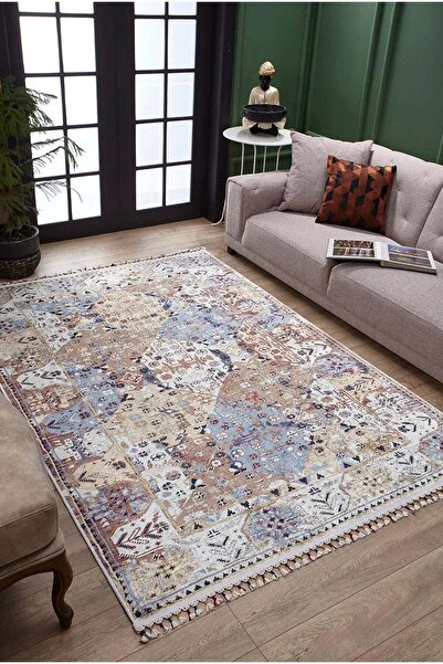 halinet Halı.Net Mink Vintage Antique Washable Non-Slip Living Room Carpet Ha...
