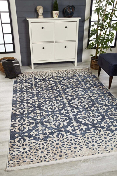 halinet Halı.Net White Classic Washable Non-Slip Living Room Carpet Haln-Hln1591