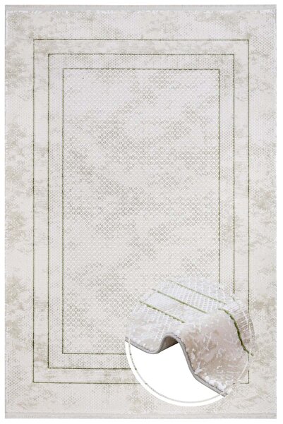 halinet Halı.Net Cream Modern Washable Non-Slip Living Room Carpet Nxs-Nalia-...