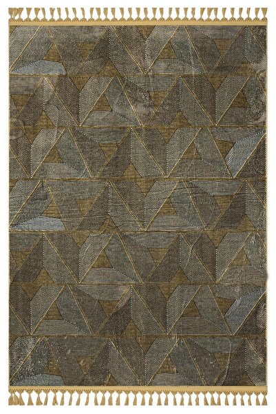 halinet Halı.Net Mink Ethnic Bohemian Washable Non-Slip Living Room Carpet Mv...