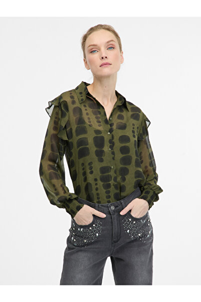 ORSAY Green blouse with collar