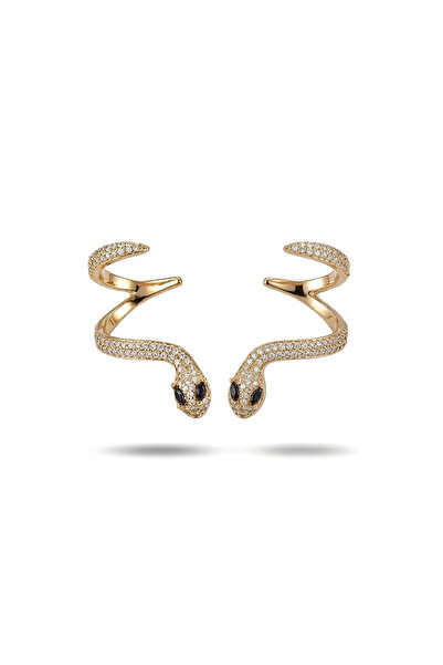 h&b design jewel أقراط على شكل ثعبان مع حلقات أذن من الفولاذ