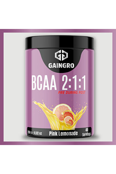 GAİNGRO BCAA 2:1:1 Pink Lemonade - 250g - 40 Servis Hızlı Recovery & Kas Koru...