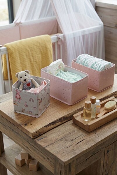 Bages Baby Pink Baby Room Drawer Organizer (3 Pieces)
