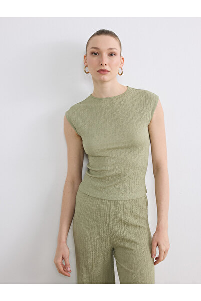 LC Waikiki Crew Neck Textured Women's Tank Top