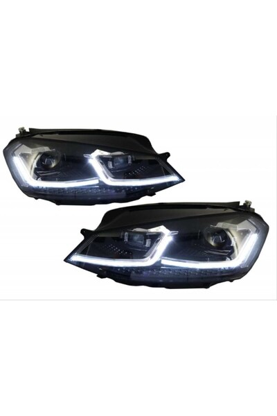 HYM TUNİNG VOLKSWAGEN GOLF 7.5 J LED FAR R DİZAYN FAR KROM ÇİZGİ