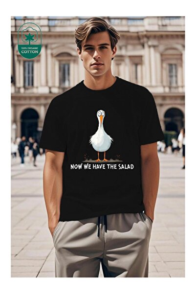 yiou trendy clothing تي شيرت Fun Seagull Salad Pun للرجال والنساء