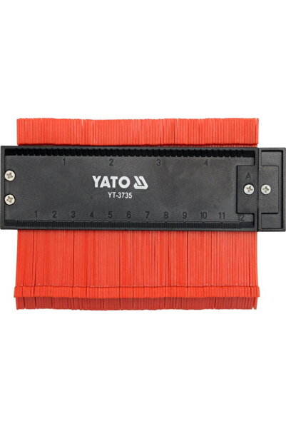yato Sablon pentru profil, PVC, 125 mm Negru/Rosu
