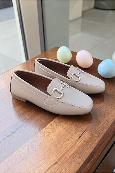VİVA SHOES Women's Loafer Casual Buckle Ballerinas Daily Wear Thermo Sole Com...