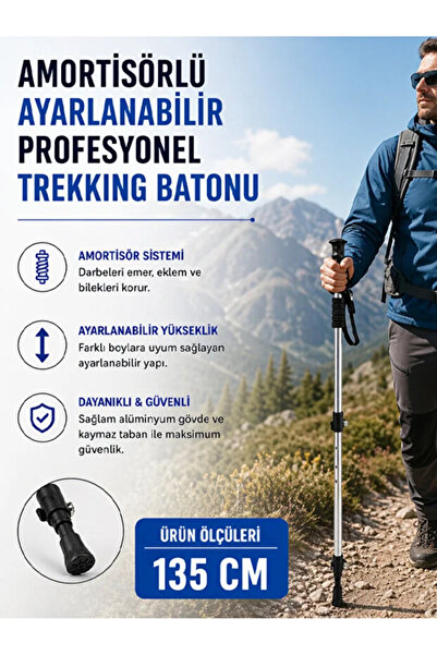 Forestia Dağcı Baton Bastonu - Yürüyüş Tırmanış Asası - Trekking Batonu - Aya...