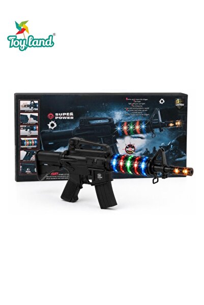 TOY LAND مسدس لعبة قتالي فائق القوة مع أضواء LED وامضة ومؤثرات صوتية - بندقية...