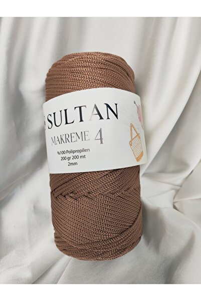 Sultan Milky Brown Macrame 4 Hand Knitting Yarn (1 Piece) - Color: 038