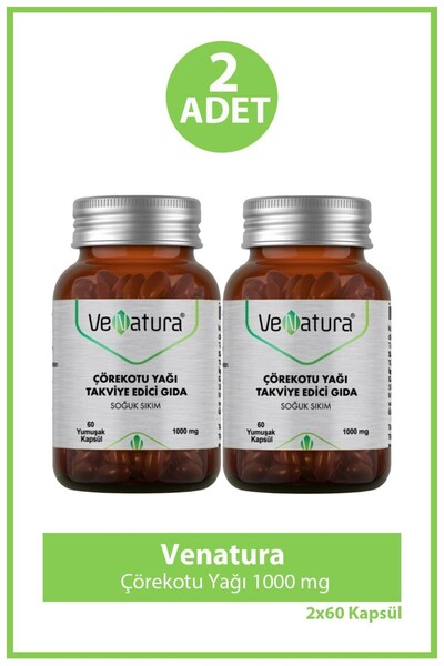 VeNatura Çörekotu Yağı 1000 mg 60 Yumuşak Kapsül 2 Adet