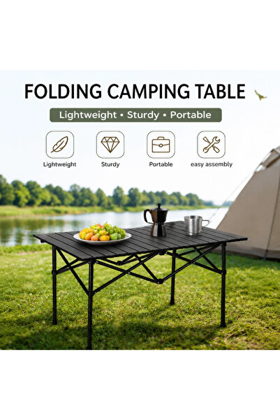 inabyte 95cm Protable Folding Dinner Table|Desk,Outdoor Garden table Study De...