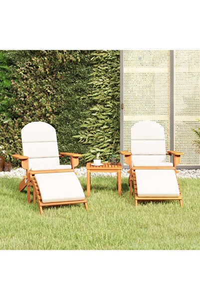 vidaxl Set mobilier de gradina Adirondack, 3 piese, lemn masiv acacia