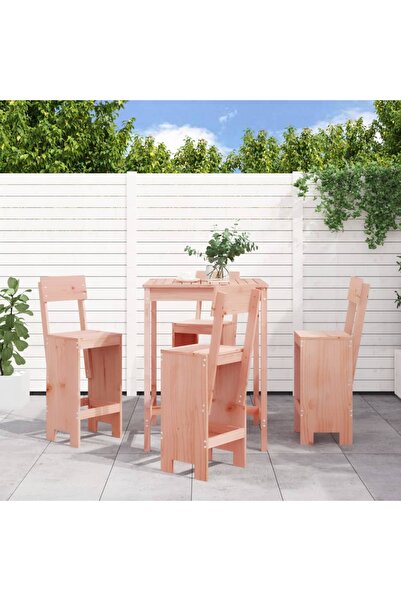 vidaxl Set bar de gradina, 5 piese, lemn masiv douglas