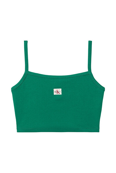 Calvin Klein Womens Sleeveless Cropped Ribbed Cotton Cami Top M