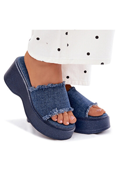 BOTO Sandale de damă cu platformă din denim Virelia 41