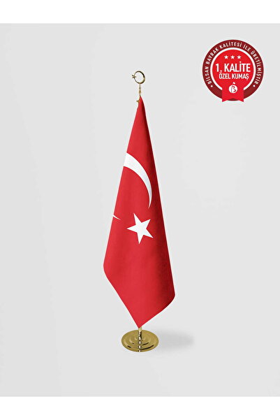 Bilsan Türk Makam Bayrağı - Saçaksız Gold Set