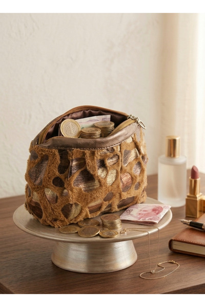 HYPERMERT Leopard Patterned Coin and Hand Wallet