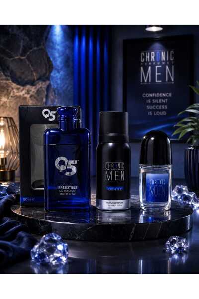 Q5 İrresistible Erkek Edp Parfüm Seti 3'lü