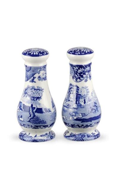 SPODE وعاء ملح وفلفل إيطالي أزرق 16 سم