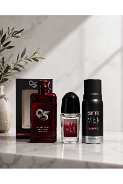 Q5 Addiction Edp Erkek Parfüm Seti 3'lü