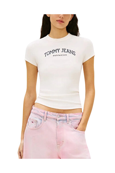 Tommy Hilfiger Γυναικείο Slim Varsity T-shirt Λευκό Tommy Jeans DW0DW22302-YBH