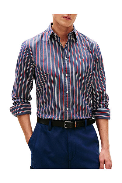 Tommy Hilfiger Ανδρικό Ριγέ Πουκάμισο Navy Μπλε MW0MW42441-0A4
