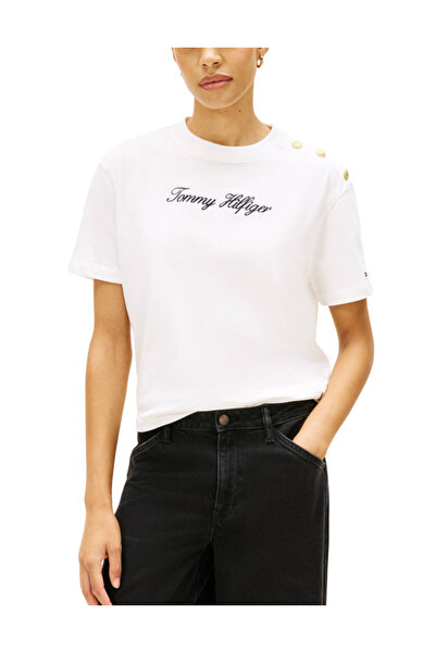 Tommy Hilfiger Γυναικείο T-shirt Λευκό WW0WW47819-YBL