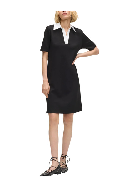 Karl Lagerfeld Γυναικείο Κοντομάνικο Polo Φόρεμα Μαύρο B1W13029-999 BLACK