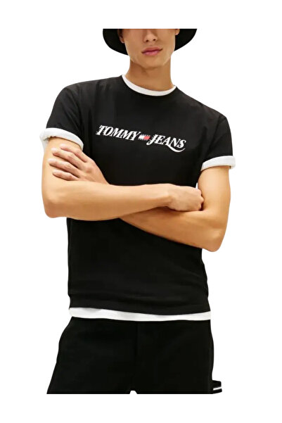 Tommy Hilfiger Ανδρικό T-shirt Μαύρο Tommy Jeans DM0DM22548-BDS