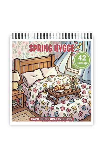 Legendary Gifts Carte de colorat, 42 de ilustratii Spring Hygge, 90 pagini, F...