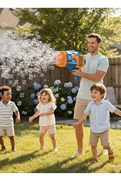 JASPER Mall Rocket Launcher Bubble Gun for Kids with LED Lights, Automatic Bl...