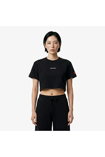 United4 Regular Fit Women's Black T-Shirt