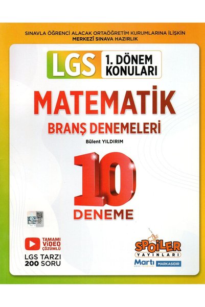 Spoiler Yayınları Spoiler 8.Sınıf LGS 1.Dönem Konuları Matematik Branş Deneme...