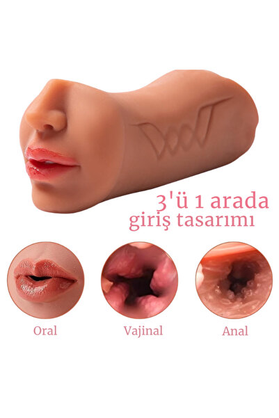 Night Blue Erotic Shop 3 Girişli Titreşim Hediyeli Büyük Boy Ultra Realistik Gerçekçi Mastürbatör 3d
