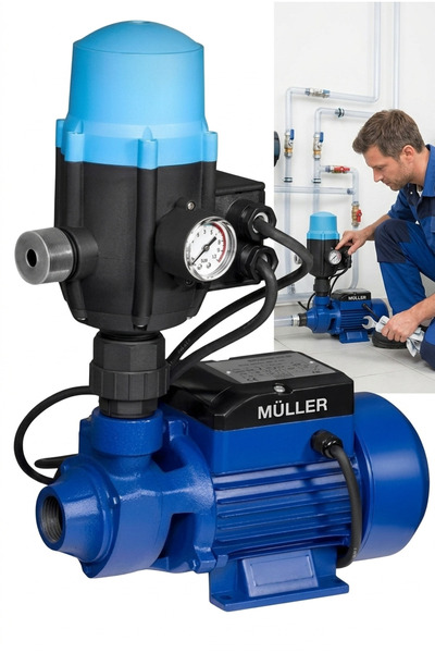 Pro Müller Germany Qb60 2'li Set Su Pompası Paket Hidrofor Otomatik Sistem Su...