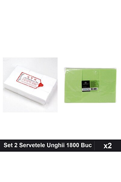 Makeup Set 2 Servetele Unghii Profesionale 1800 Buc, Nail Special și Fără Sca...