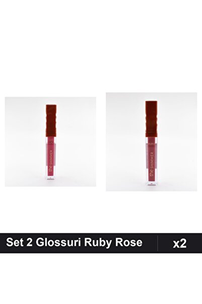 Makeup Set 2 Glossuri The Shimmer Ruby Rose Nuante 04 05, Buze Stralucitoare,...
