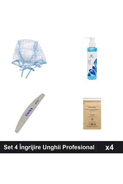 Makeup Set 4 Îngrijire Unghii și Sterilizare - Pila EMMA, Gel Răcire, Cască S...