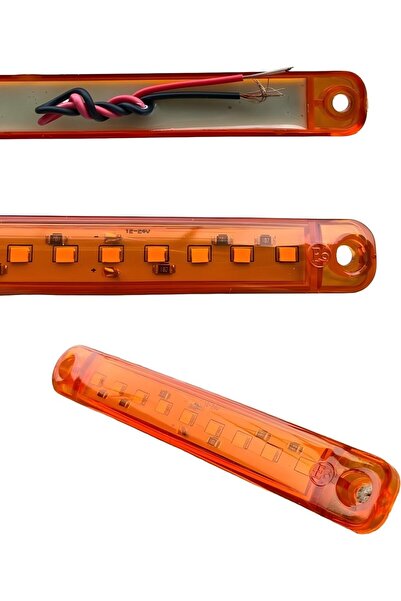 ASTRA LED 10 Adet 9 Led'li Parmak Led Turuncu Kamyon Tır Ve 12/24 Volt Araçlar Aksesuar Dorse & Etek Lambası