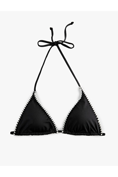 Koton Crochet Detailed Triangle Bikini Top