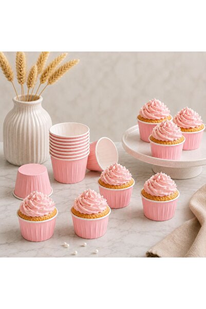 Partiden Pembe Muffin Cupcake Kalıbı 24 Adet
