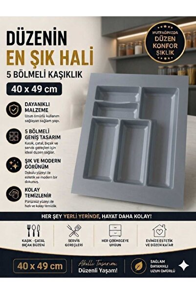 POZİTİF HIRDAVAT 40x49 Cm Çekmece İçi Kaşıklık Organizer Çatal Kaşık Düzenley...