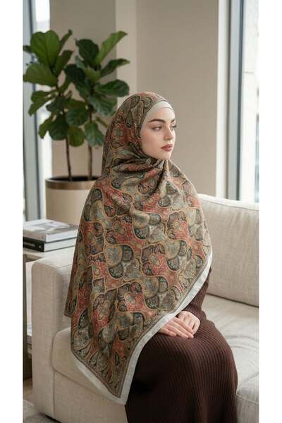 Big ModaEbrar Patterned Soft Shawl - 059