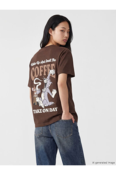 LC Waikiki RMZ GİYİM FARKİLYA Tricou de damă cu imprimeu Tom & Jerry