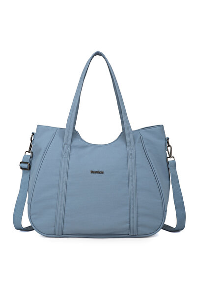 BARCELONA 21K Τζιν Μπλε Μεγάλο Μέγεθος Shopper Design Ελαφρύ υφασμάτινο γυναι...