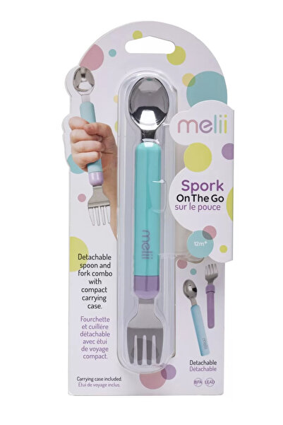 Melii Spoon-Fork Set, Melii, Blue&Purple